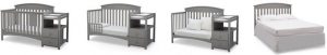 Best Combo Crib with Changer: Delta Children Abby 4-in-1 convertible crib with changing table