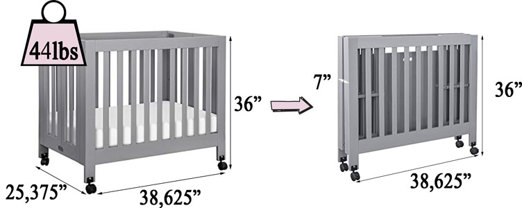 portable crib dimensions