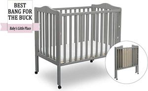 delta folding portable crib