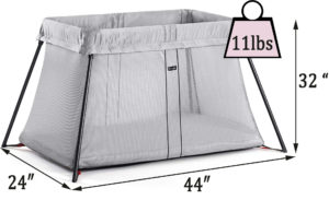 baby bjorn travel crib dimensions