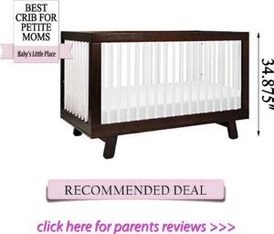 Best cribs for short moms: Babyletto Hudson 3-in-1 convertible crib