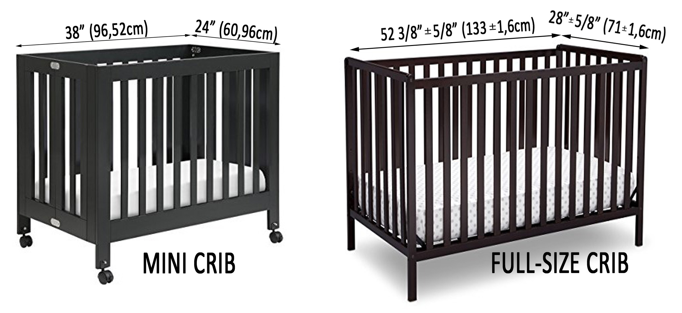 Best Mini Cribs For Small Spaces MINI vs STANDARD CRIB BABY S LITTLE 