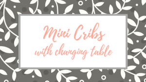 Mini crib with changing table
