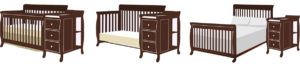 What is a mini convertible crib with changing table?