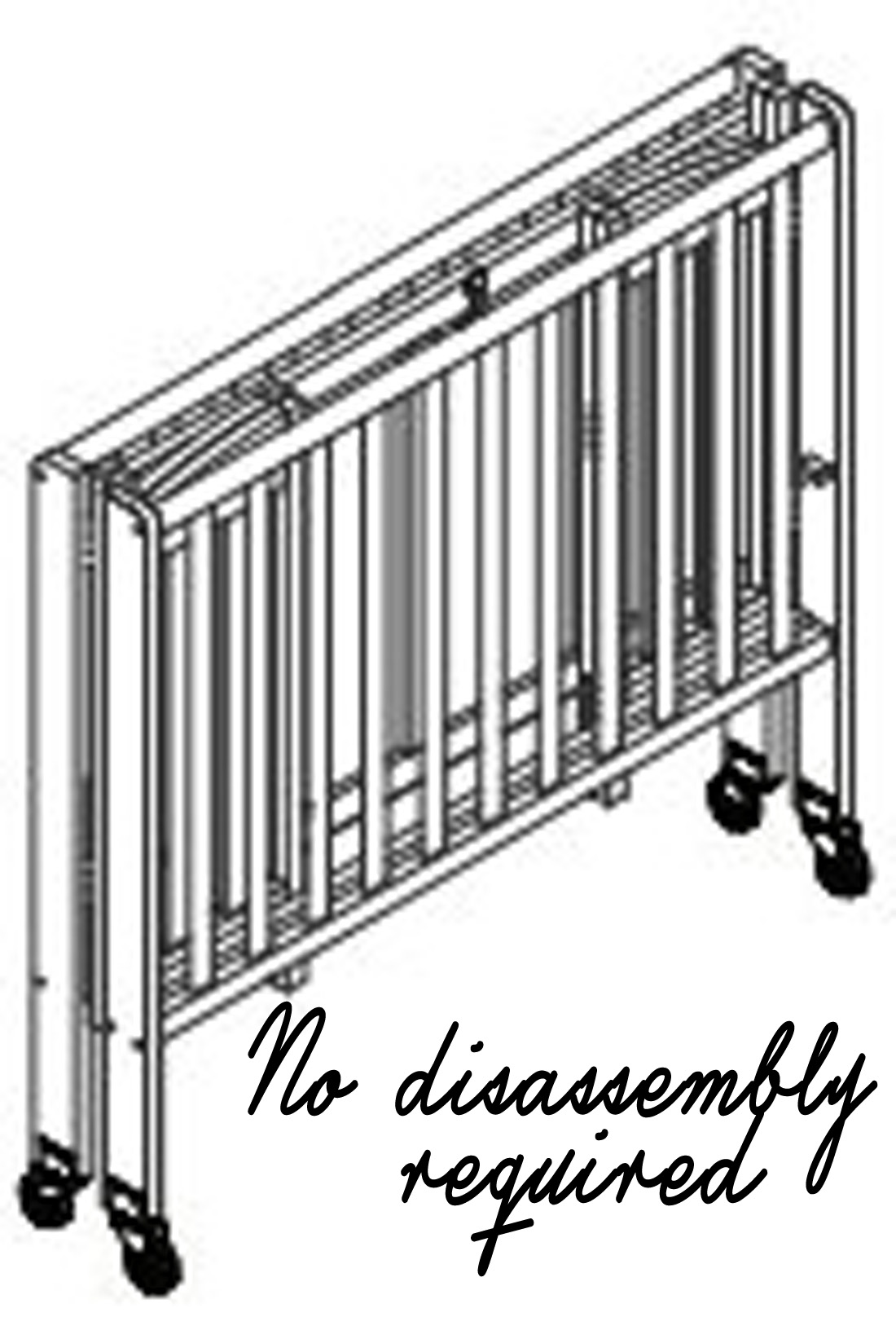 Dream On Me Full Size Portable Folding Crib On Wheels Baby S