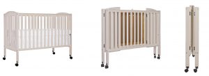 Wooden portable baby cribs on wheels - Dream On Me full-size folding crib