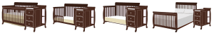 Standard size baby crib | combo crib with changer