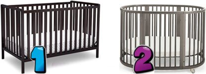 Different types of baby cribs - different shapes