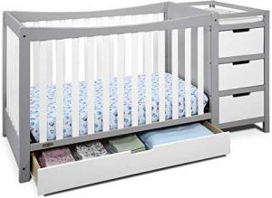 Combo Cribs with Under Crib Storage Drawer: Graco Remi 4 in 1 convertible crib and changer