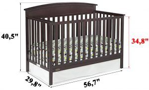 Graco Benton 5-in-1 convertible crib measurements