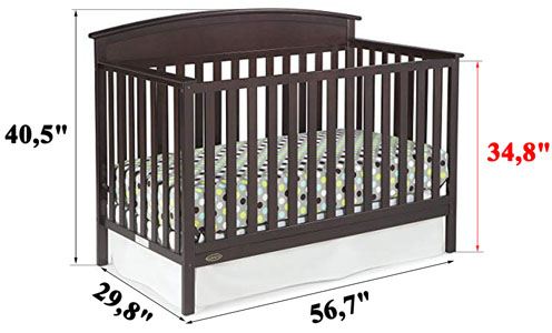 Graco Benton 4-in-1 Convertible Crib REVIEW - measurements