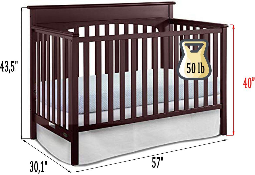graco lauren signature crib mattress size