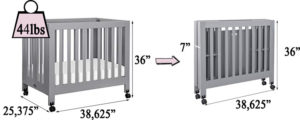 Babyletto Origami portable mini crib review - specifications