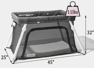 Guava Family Lotus travel crib Reviews: measurements and weight