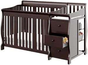 Best convertible crib with changing table: Stork Craft Portofino 4-in-1 Fixed-Side Convertible Crib Changer