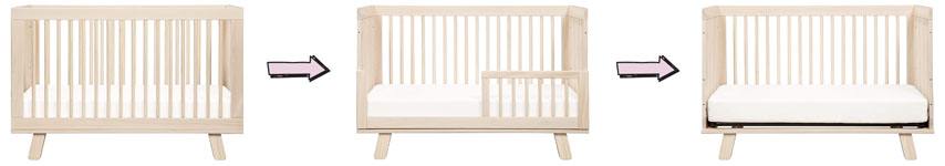 Babyletto Hudson 3-in-1 convertible crib with toddler bed conversion kit