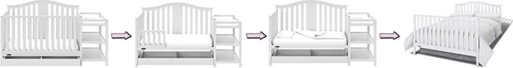 Storkcraft Stevenson 4-in-1 convertible crib with changer and drawer
