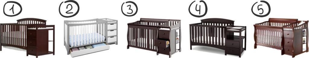 Best convertible cribs with changing table