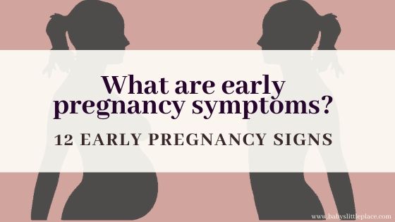 first early symptoms of pregnancy