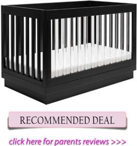 Best acrylic crib for short moms: Babyletto Harlow