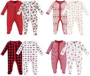 Best Baby First Christmas Pajamas: Hudson Baby Cotton Sleep and Play Christmas Pajama