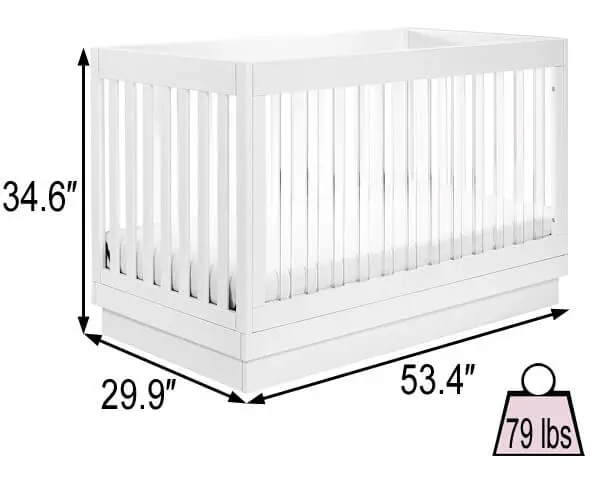 Babyletto Harlow Acrylic 3-in-1 Convertible Crib Review | Specifications