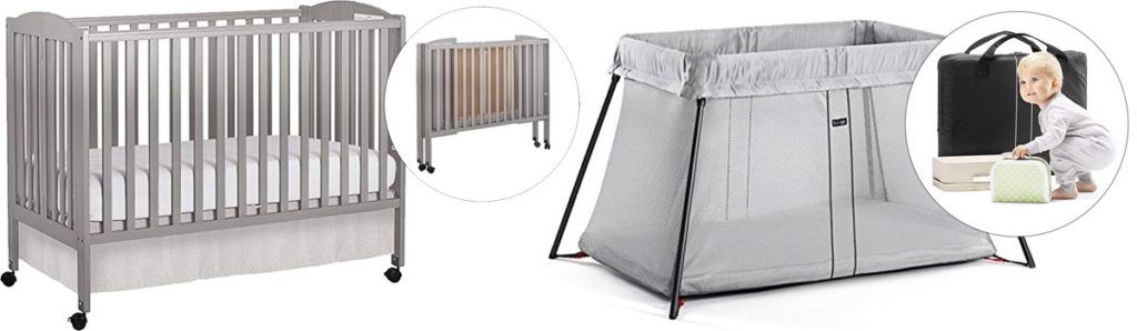 Measuremets of standard size crib vs. Pack' N Play