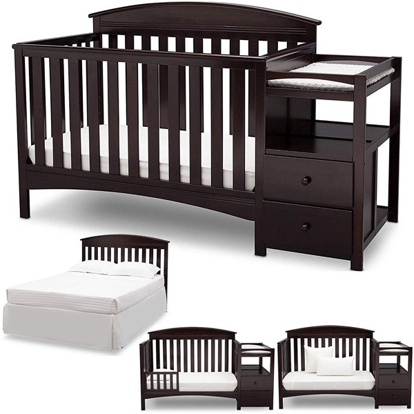 Delta Children Abby Convertible Crib and Changer Combo