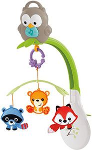 Best baby crib mobiles: best grow with me musical mobile_Fisher Price Woodland Friends 3-in-1 Musical Mobile