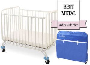 Best metal portable mini crib: L.A. Baby Deluxe Holiday mini crib