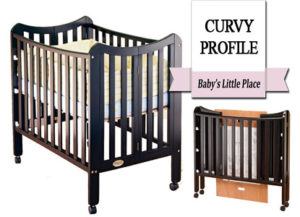 Best curvy profiled mini portable crib; Orbelle Tian three-level portable crib
