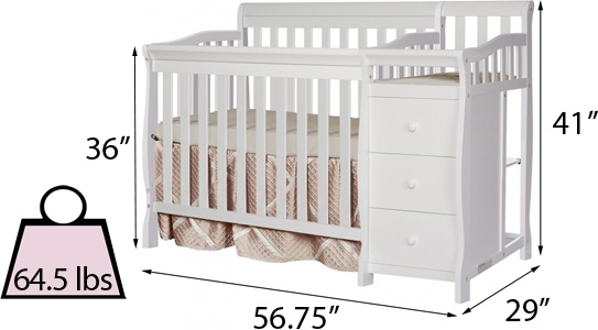 Dream On Me Jayden 4-in-1 mini convertible crib and changer’s Space Efficiency Review
