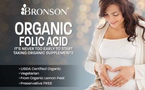 Bronson Organic Folic Acid (Vitamin B9 Folate)