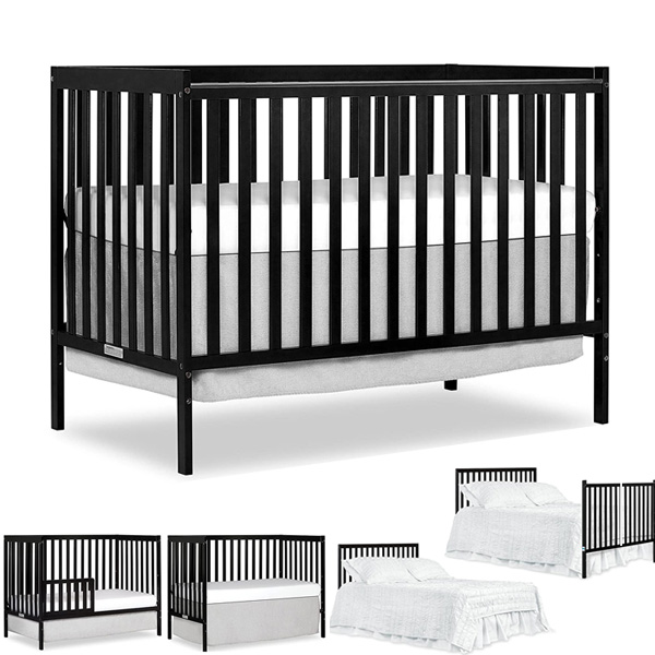 Dream On Me Synergy 5-in-1 Convertible Crib in Sky Blue 