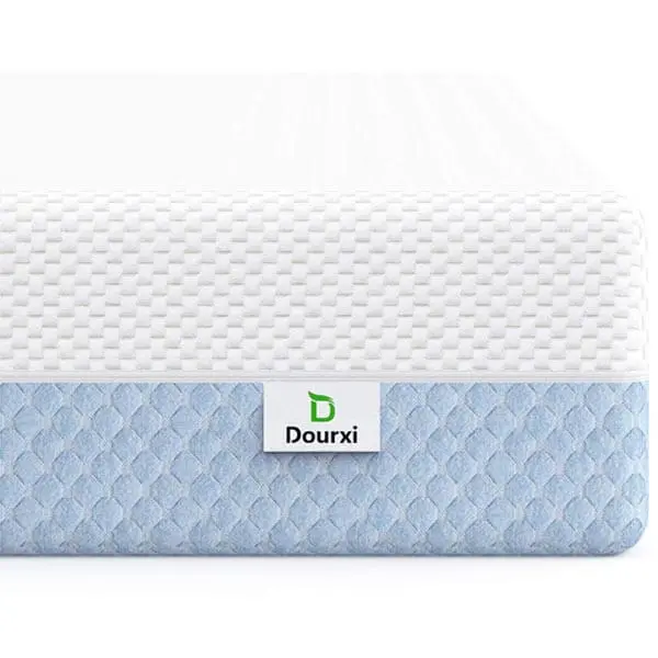 Dourxi Dual Sided Crib and Toddler Mattress, 6 inch 2-in-1 Foam Baby Mattress for Standard Size Crib, White