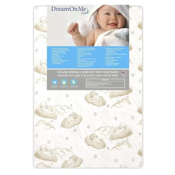 Dream On Me 3 inch Spring Coil Portable Crib Mattress