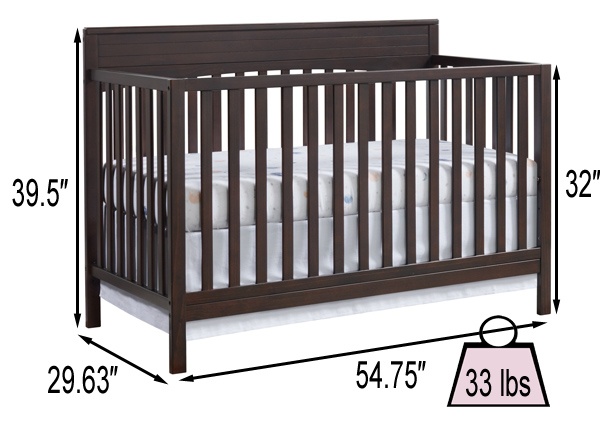 Oxford Baby Harper 4-in-1 Convertible Crib Review | Specifications
