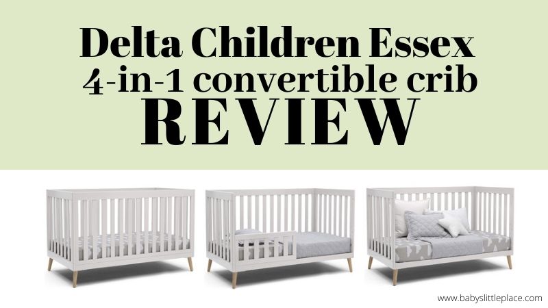 Delta Children Essex 4-in-1 Convertible Baby Crib Grey with Natural Legs Grey with Natural Legs 