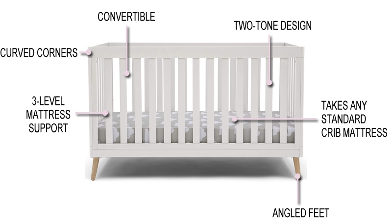 Delta Children Essex 4-In-1 Convertible Crib Review | Features