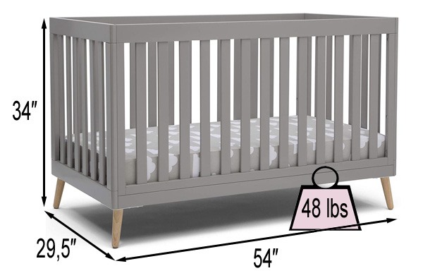 Delta Children Essex 4-in-1 Convertible Crib Review | Specifications