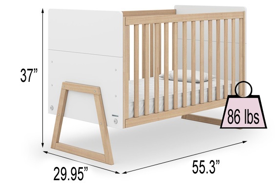 Dadada Baby Domino 2-in-1 Convertible Crib Review | Specifications