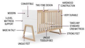 Dadada Domino 2-in-1 Convertible Crib Review | Features