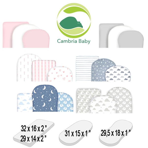 Stretch Bassinet Sheets for Baby Set of 2 100% Organic Cotton Unisex Boys Girls Ultra Soft Fitted Bassinet Sheet for Bassinet Pad/Mattress Breathable NY01 