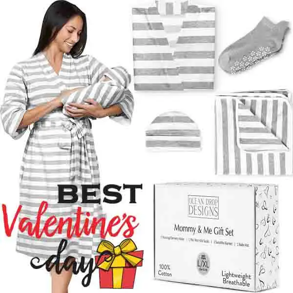Best Valentine's Gifts For Pregnant Women: Ocean Drop Mommy and Me Robe and Swaddle Set