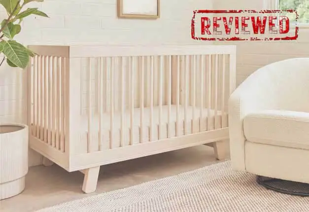 Babyletto Hudson 3-in-1 Convertible Crib with Toddler Bed Conversion Kit in Washed Natural