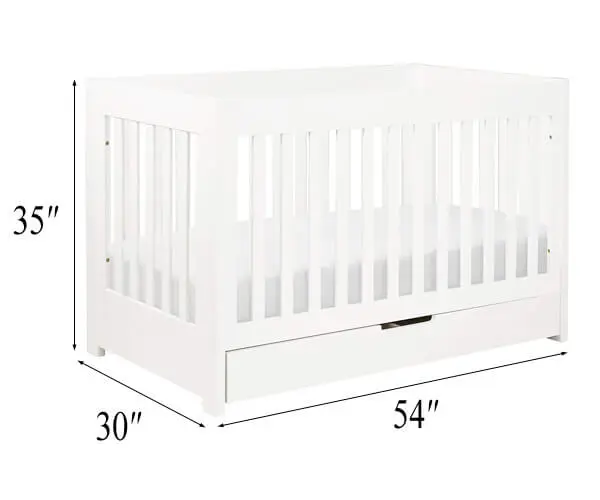 Babyletto Mercer 3-in-1 Convertible Crib Review | Dimensions