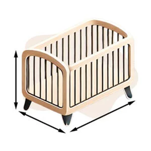 Crib Review Icon for Assembled Dimensions